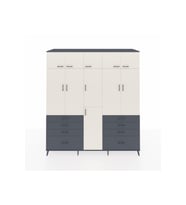 Kronos Dolap 8 Raflı 8 Çekmeceli 3 Askılı 220x59x243 Antrasit-Aytaşı/Antrasit