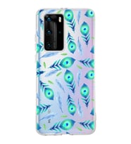 PrintiFy Huawei P40 Pro ile Uyumlu 1mm Slim Fit Nazar Boncuğu 3 Baskılı Şeffaf  Kılıf