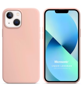 Microsonic Apple iPhone 13 Kılıf Liquid Lansman Silikon Kum Pembesi