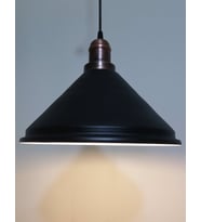 RİOLİGHT RETRO SİYAH İÇİ BEYAZ TEKLİ METAL SARKIT ÇAP: 33CM