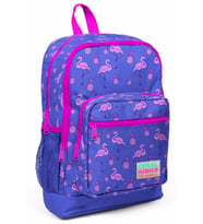 Coral High Kız Çocuk İlkokul Çantası - Pembe-Mor Flamingo Desenli - Dört Bölmeli