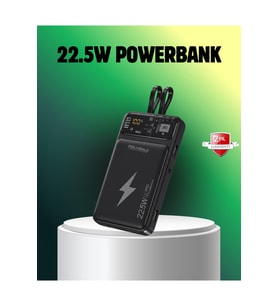 Powerbank Dahili Ekranlı 10000 mAh Çift Kablolu
