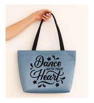 Dance With Your Heart Tasarım Mat Saten Çanta (İndigo Mavi)