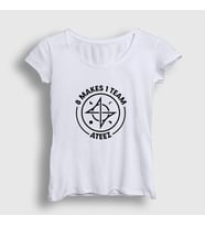 Presmono Kadın Beyaz 8 Makes 1 Team Ateez T-Shirt 430319tt (Beyaz)