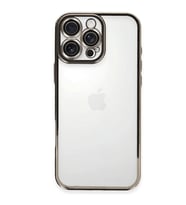 Apple İphone 16 Pro Max Kılıf Razer Lensli Silikon - Titanyum Gri