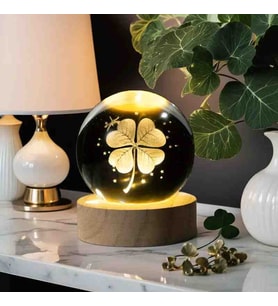 Wolawood Kristal Cam Kar Küresi 3D Işıklı LED Lamba USB Kablolu Ahşap Standlı Özel Gün Işığı Dekoratif Hediyelik Konsept Masaüstü Aksesuar Şık Zarif Süs Biblo Dekor Top Özel Üretim Premium Ay Küre Seti