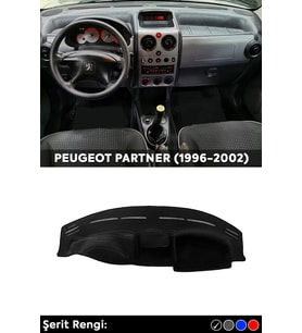 Peugeot Partner (1996-2002) 3d Torpido Koruma Kılıfı - Ön Göğüs Kaplama - Siyah Şerit