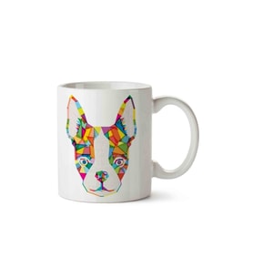 Bulldog Rainbow Porselen Kupa Bardak