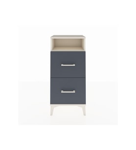 Arges Komodin Tek Raflı 2 Çekmeceli 44x30x96 Aytaşı-Antrasit