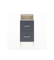 Arges Komodin Tek Raflı 2 Çekmeceli 44x30x96 Aytaşı-Antrasit
