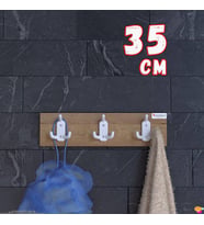 Modilayn ARI 9 Kancalı Banyo Askısı 3'lü Set 31,4 x 9,6 cm Şık Tasarım Ekstra Düzen ve Yer Tasarrufu