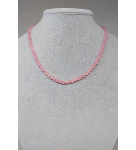 Pembe Kuvars Taşı 4mm Kolye