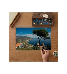 Ravello İtalya - Manzara Tasarımı 240 parça Ahşap Puzzle Ahşap Kutuda MP01583