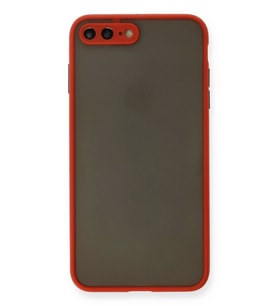 Newface Apple iPhone 7 Plus Kılıf Montreal Silikon Kapak - Kırmızı