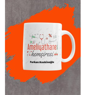 Kişiye Özel Ameliyathane Hemşiresi Kupa Bardak