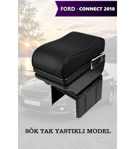 connect 2010 kol dayama Lüks Yastıklı Siyah geniş model Deri
