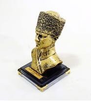 Kişiye Özel Tasarım Cam Kaideli Gold Atatürk Biblosu Mustafa Kemal ATATÜRK