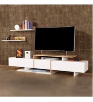 TV Ünitesi Yavru Beyaz Teak