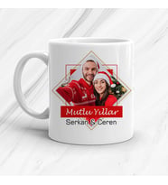 Kişiye Özel Sevgililere Özel Foto Baskılı Yılbaşı Bardağı
