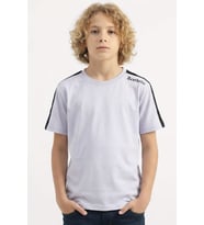 Erkek Çocuk Omuz Biyeli ve Yazılı T-Shirt 8-12 Yaş 12558 MODANINO (Gri)
