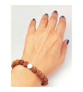 Havlit Taşlı Rudraksha Tohum Unisex Bileklik 8mm