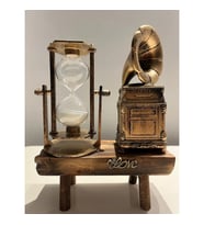 Gramofon Biblolu Kum Saati