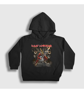 Presmono Unisex Çocuk Siyah The Doof Warrior Film Mad Max Kapüşonlu Sweatshirt 487958tt