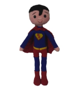 Süpermen Bebek Amigurumi Organik Oyuncak