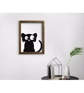 BK Home Doğal Masif Ahşap Çerçeveli Tablo 45x65cm-1