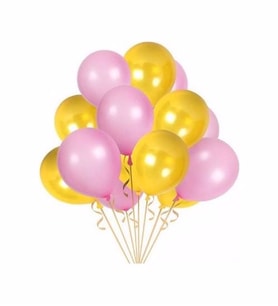 Sarı - Pembe Balon  25 Adet ( Balonlar Sönüktür)