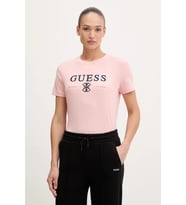 Guess Steffi Bisiklet Yaka Kısa Kollu Kadın Pembe T-shirt V6RI13KD772-C420