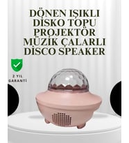 Sesle Etkileşimli Yıldız Projektörlü Gece Lambası – Bluetooth Hoparlörlü, Usb Girişli, Dönen Okyanus