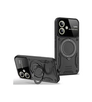 Pilelistore   Samsung Galaxy A06 Kılıf Joy Lens Standlı Kapak - Siyah