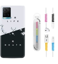 Vivo Y11S Y21S Y20 Y20S Y70 Kılıf Kablo Koruma Spiral Silikon Life and Death 1339