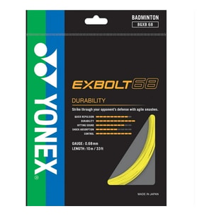 Yonex Exbolt 68 Badminton Kordajı 0.68 mm / 10 M - Sarı