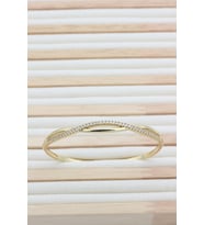 STİL İNCİSİ/XUPING JEWELRY SARMAL ZİRKON TAŞLI KELEPÇE (Altın Rengi)