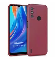 Microsonic Matte Silicone TECNO Spark 6 Go Kılıf Mor