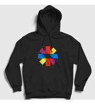 Presmono Unisex Siyah Colors Red Hot Chili Peppers Kapüşonlu Sweatshirt 107188tt