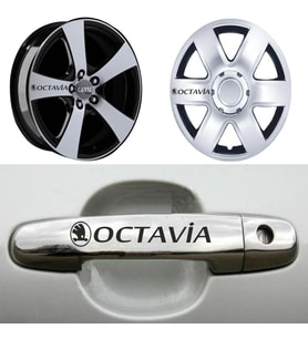 Octavia Kapı Kolu Jant Sticker (10 Adet) Etiket Yapıştırma Z129