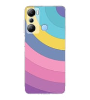 PrintiFy İnfinix Hot 20i Uyumlu Kamera Korumalı Renk Cümbüşü B Tasarımlı Şeffaf Silikon Kılıf