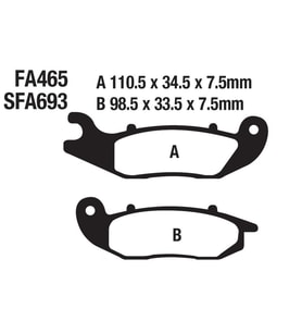 HONDA CRF 250L (13-21) ÖN FREN DİSK BALATASI A KALİTE GOLD SFA693 FA465
