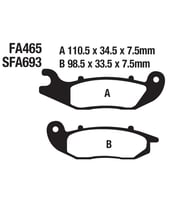 HONDA CRF 250L (13-21) ÖN FREN DİSK BALATASI A KALİTE GOLD SFA693 FA465
