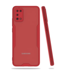 Samsung Galaxy A02s Kılıf Platin Silikon - Kırmızı