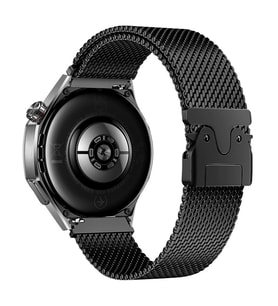 Huawei Honor Magic 2 46mm 22mm Kordon Alüminyum Kelebek Klipsli Milano Loop 25 (Siyah)