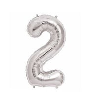 FOLYO BALON RAKAM 2 GÜMÜŞ 32 INC PK:1 Y-