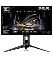 ASUS ROG Swift OLED PG27AQWP-G EDITION 20. Yıl 26.5 inç 720 HD - 540Hz 2K QHD Dual-Mode 0.02ms Adaptive Sync Tandem WOLED Pivot Gaming Monitör
