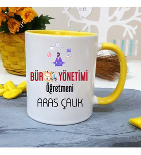 Büro Yönetimi Öğretmenine Özel Öğretmenler Günü Hediyesi Kişiye Özel Kupa Bardak