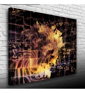 Soyut Matematikçi ve Formüller Kanvas Tablo 50 x 70