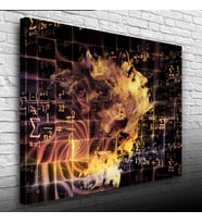 Soyut Matematikçi ve Formüller Kanvas Tablo 50 x 70
