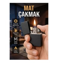 Metal Gövdeli Mat Tasarım Çakmak Ergonomik Tutma Özellikli Şık Aksesuar